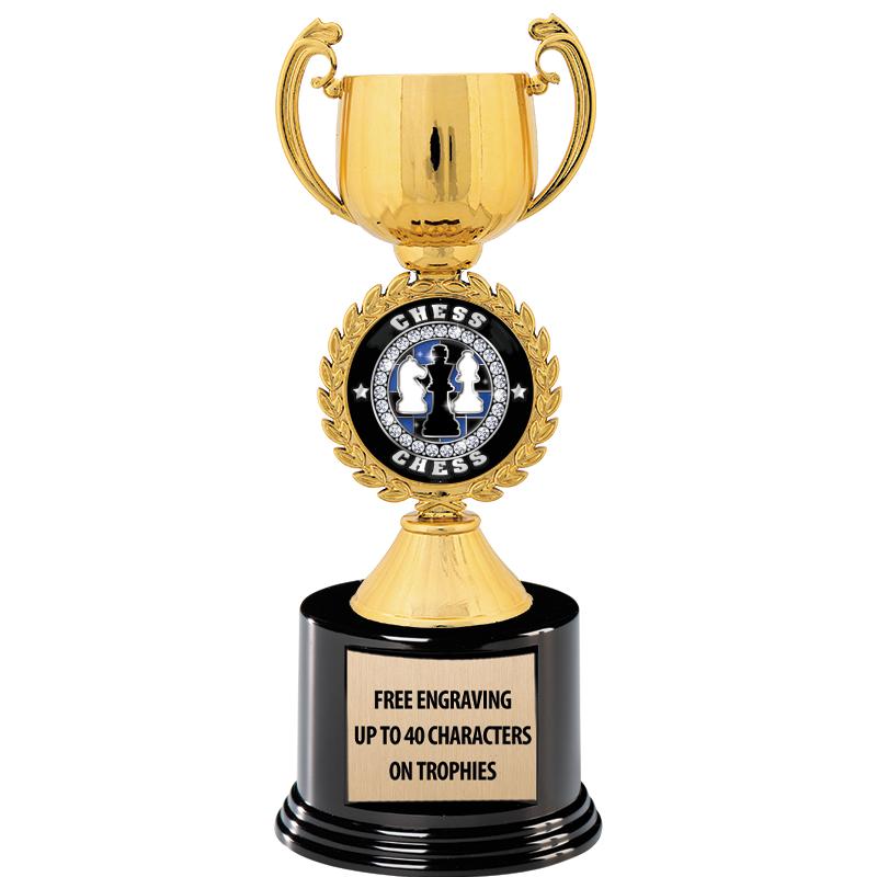 8.75" CHAPLET CUP GLD W/ RND B