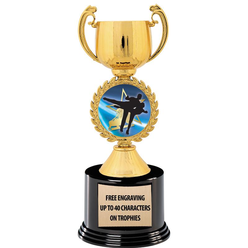 8.75" CHAPLET CUP GLD W/ RND B