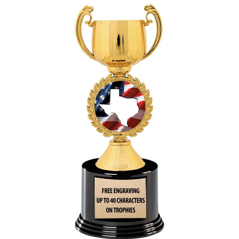 8.75" CHAPLET CUP GLD W/ RND B