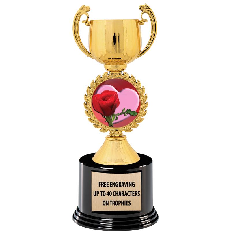 8.75" CHAPLET CUP GLD W/ RND B