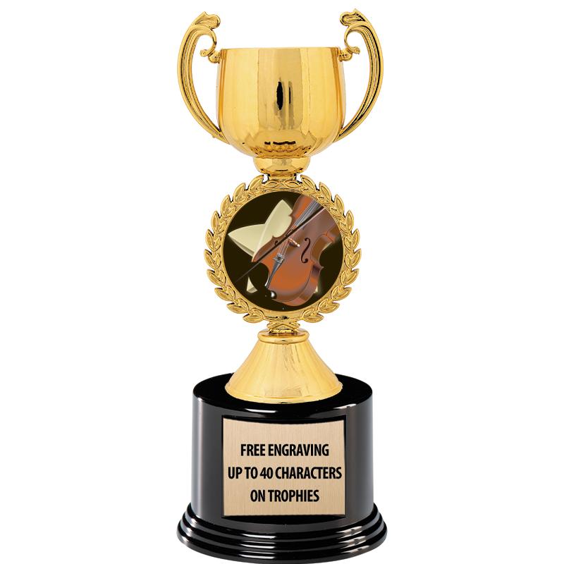 8.75" CHAPLET CUP GLD W/ RND B