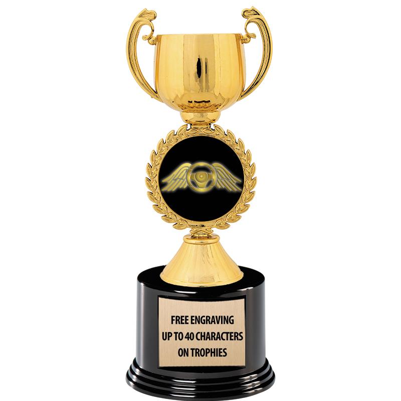 8.75" CHAPLET CUP GLD W/ RND B