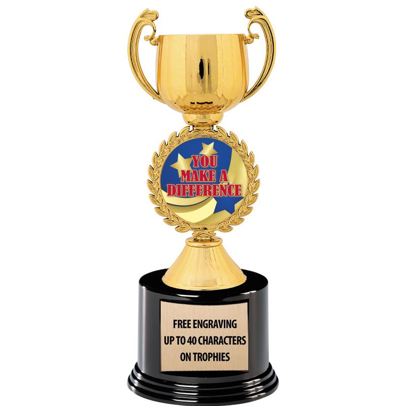 8.75" CHAPLET CUP GLD W/ RND B