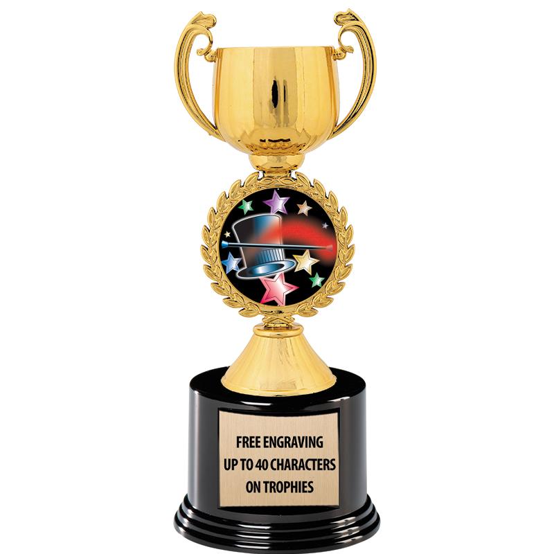 8.75" CHAPLET CUP GLD W/ RND B