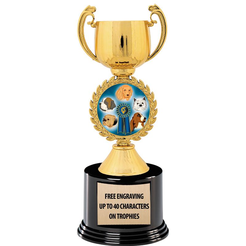 8.75" CHAPLET CUP GLD W/ RND B