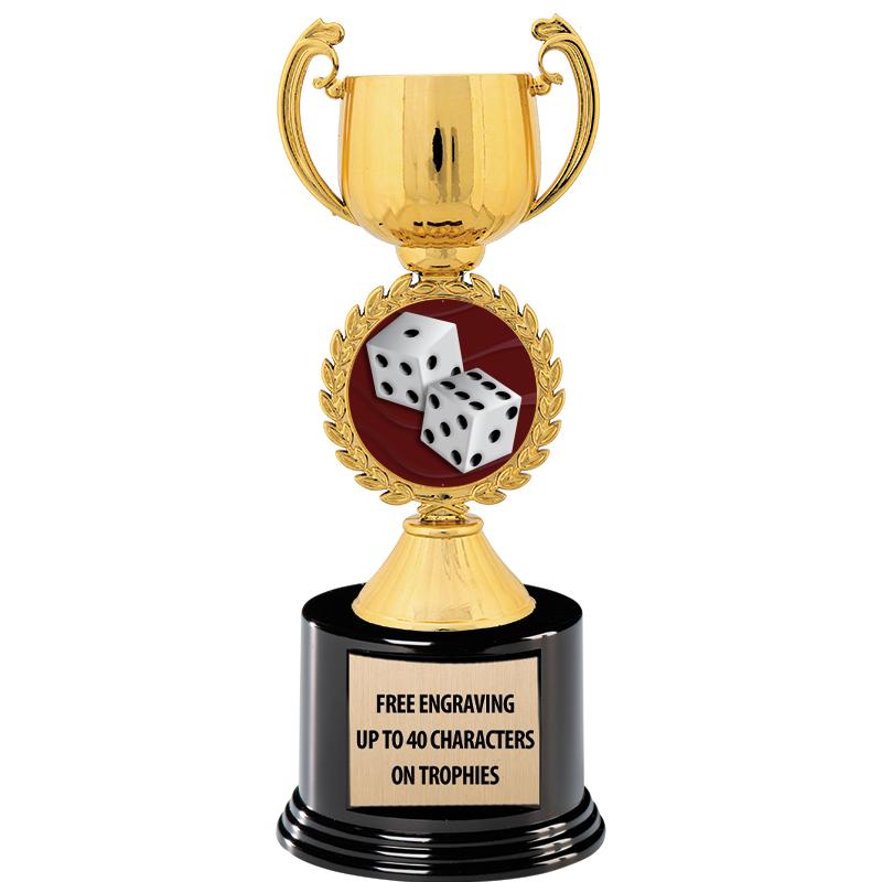 8.75" CHAPLET CUP GLD W/ RND B