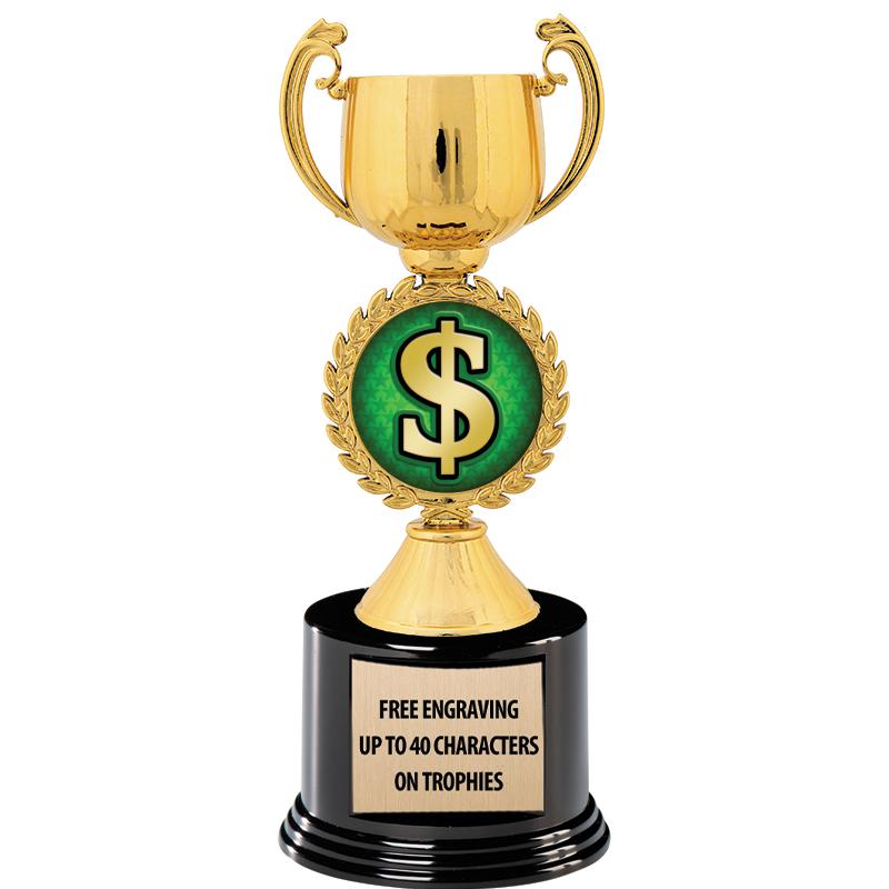 8.75" CHAPLET CUP GLD W/ RND B