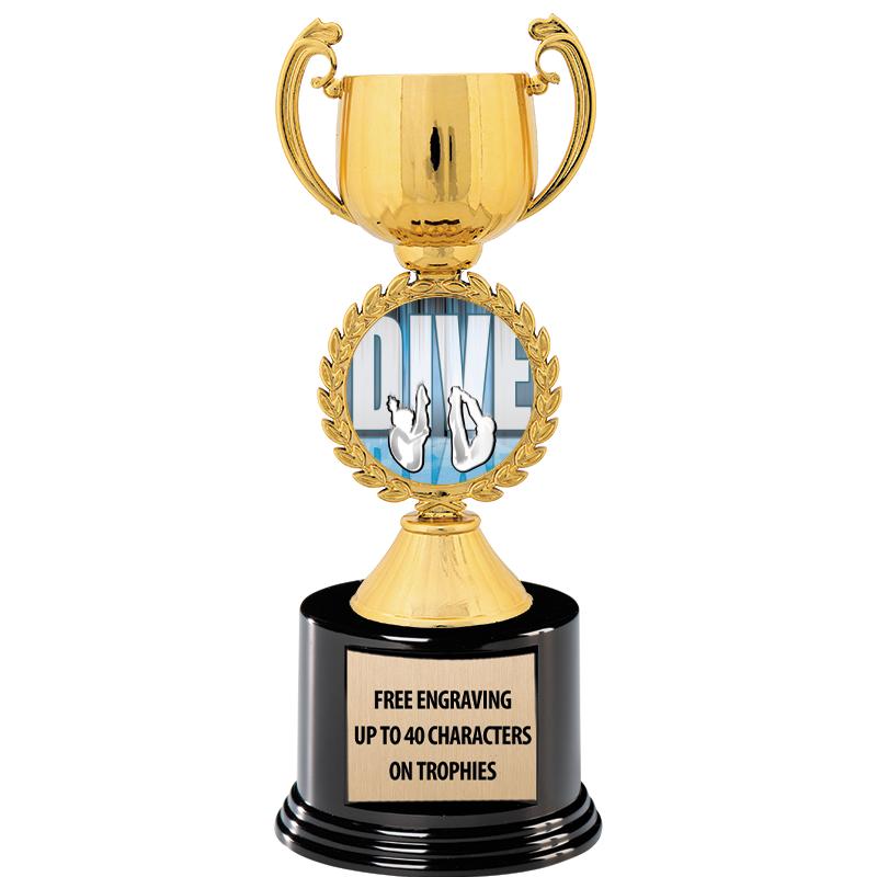 8.75" CHAPLET CUP GLD W/ RND B