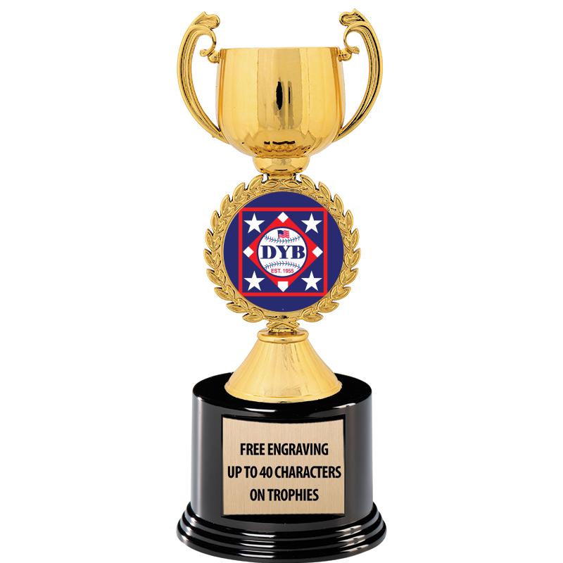 8.75" CHAPLET CUP GLD W/ RND B