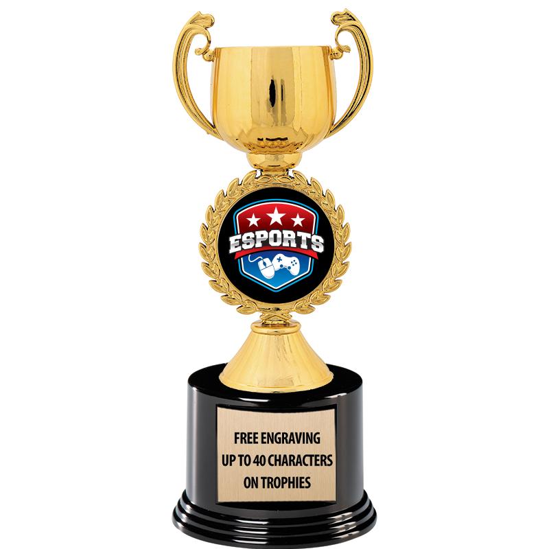 8.75" CHAPLET CUP GLD W/ RND B