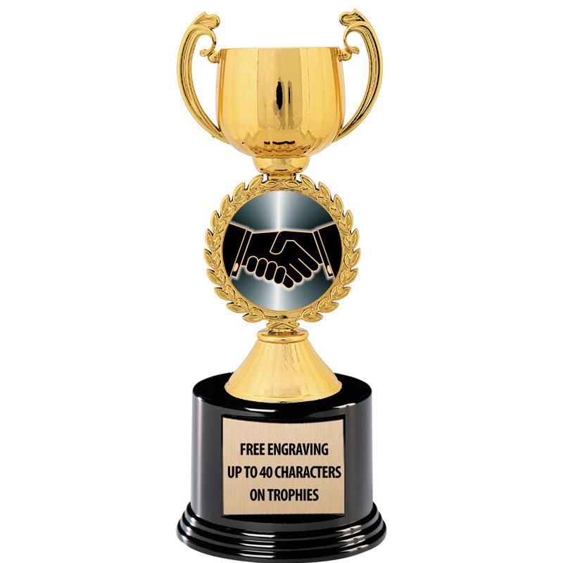 8.75" CHAPLET CUP GLD W/ RND B