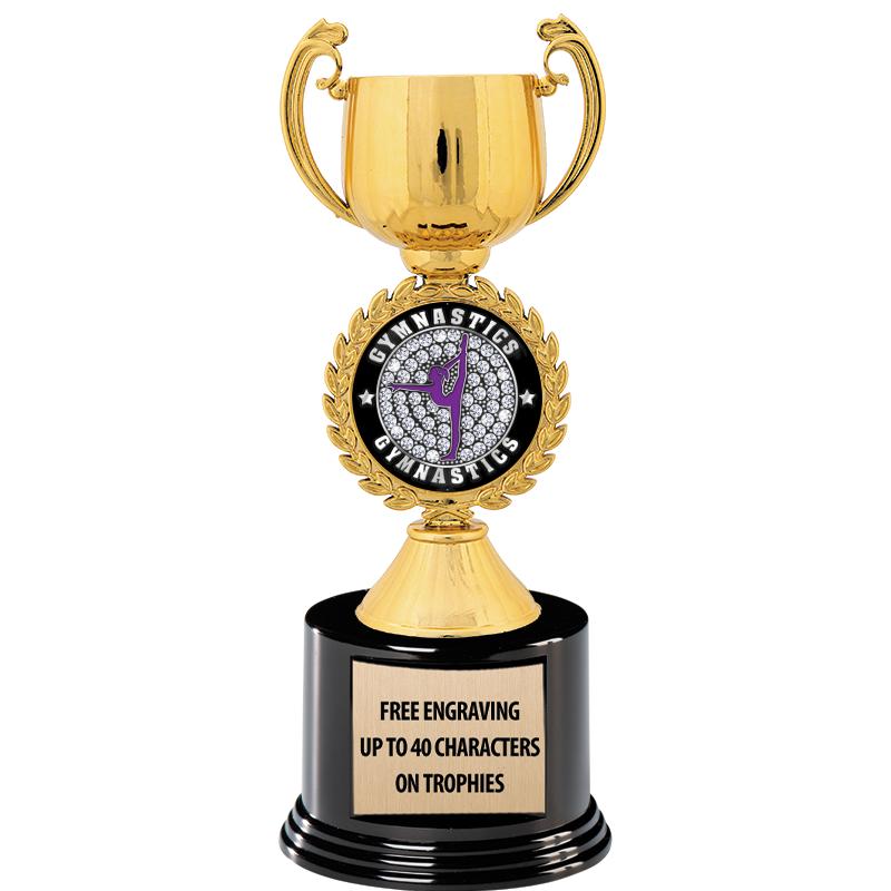 8.75" CHAPLET CUP GLD W/ RND B