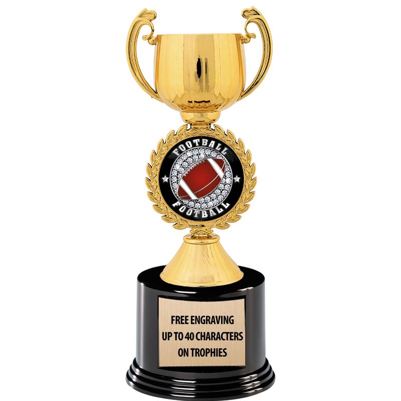 8.75" CHAPLET CUP GLD W/ RND B