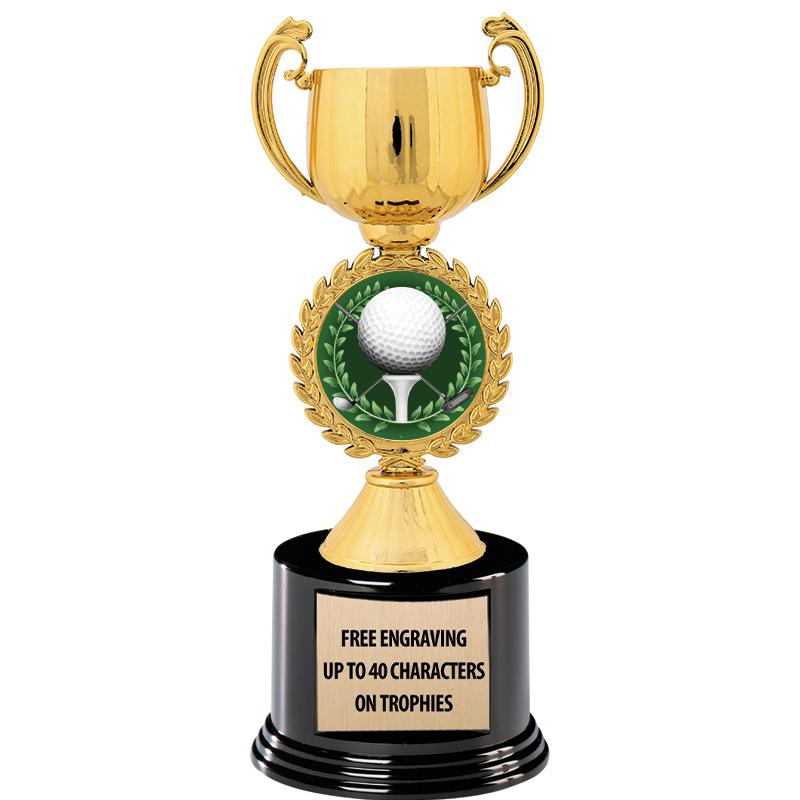 8.75" CHAPLET CUP GLD W/ RND B