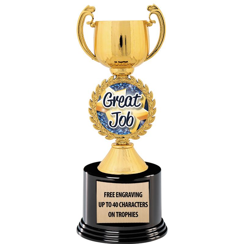 8.75" CHAPLET CUP GLD W/ RND B