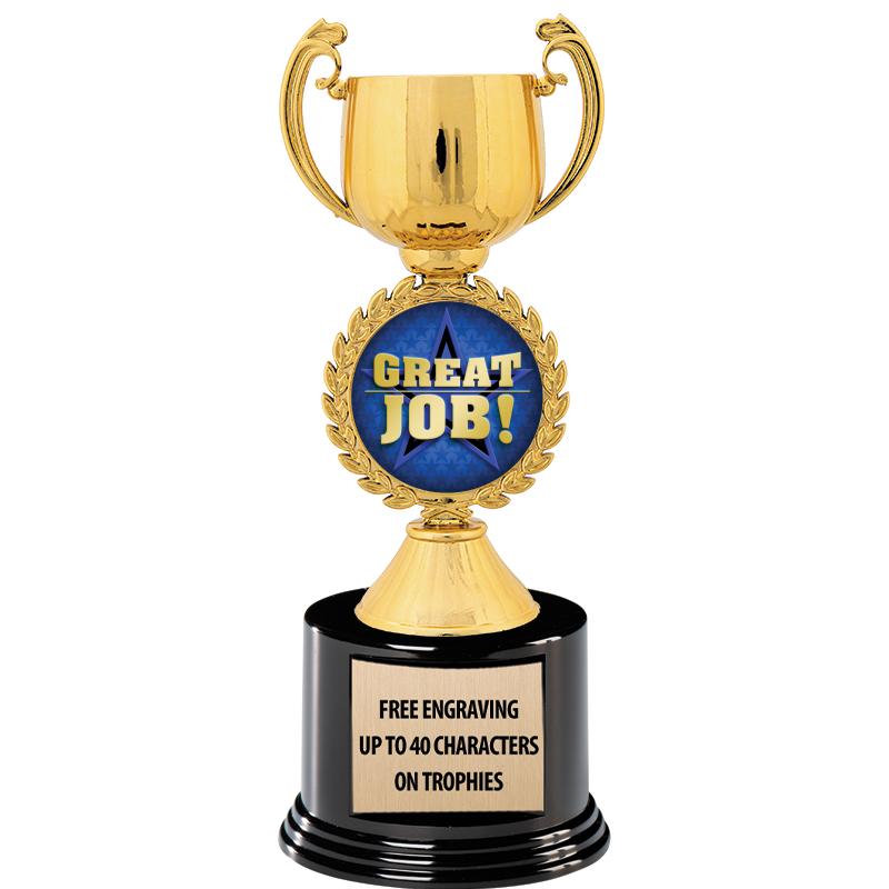 8.75" CHAPLET CUP GLD W/ RND B