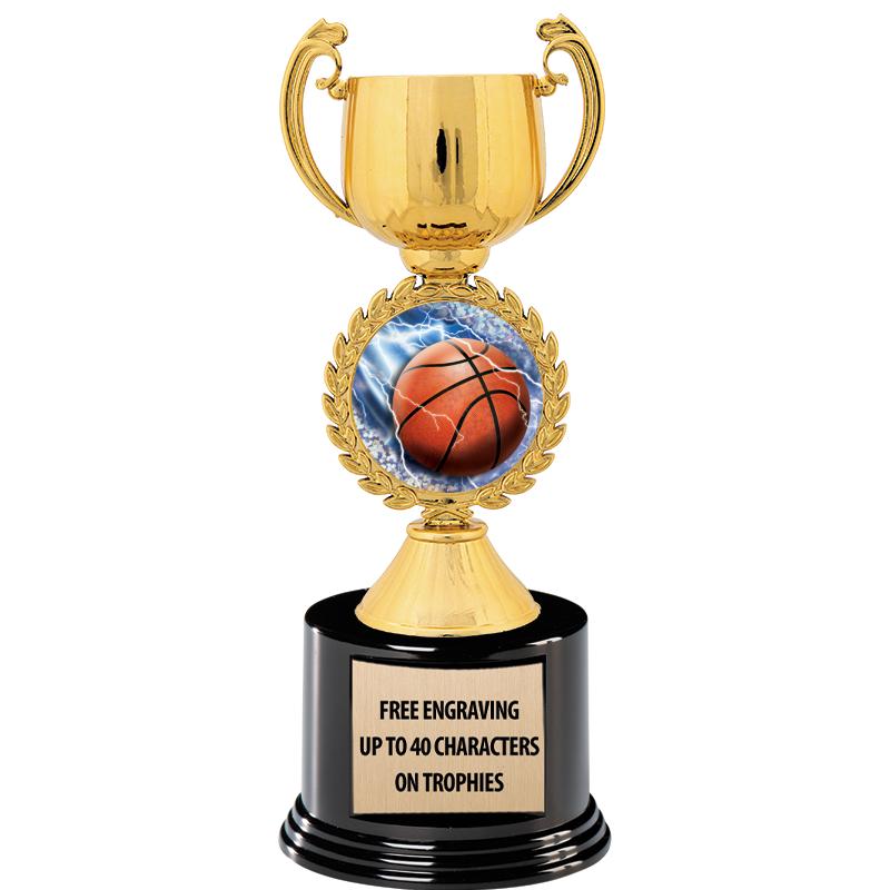 8.75" CHAPLET CUP GLD W/ RND B