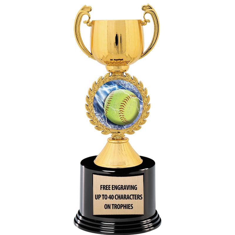 8.75" CHAPLET CUP GLD W/ RND B