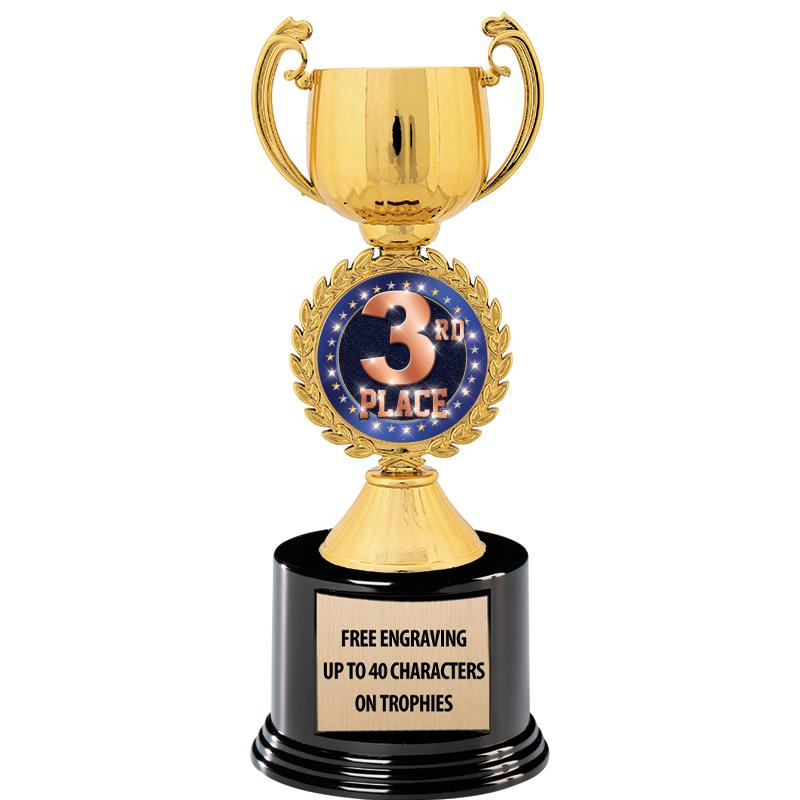 8.75" CHAPLET CUP GLD W/ RND B