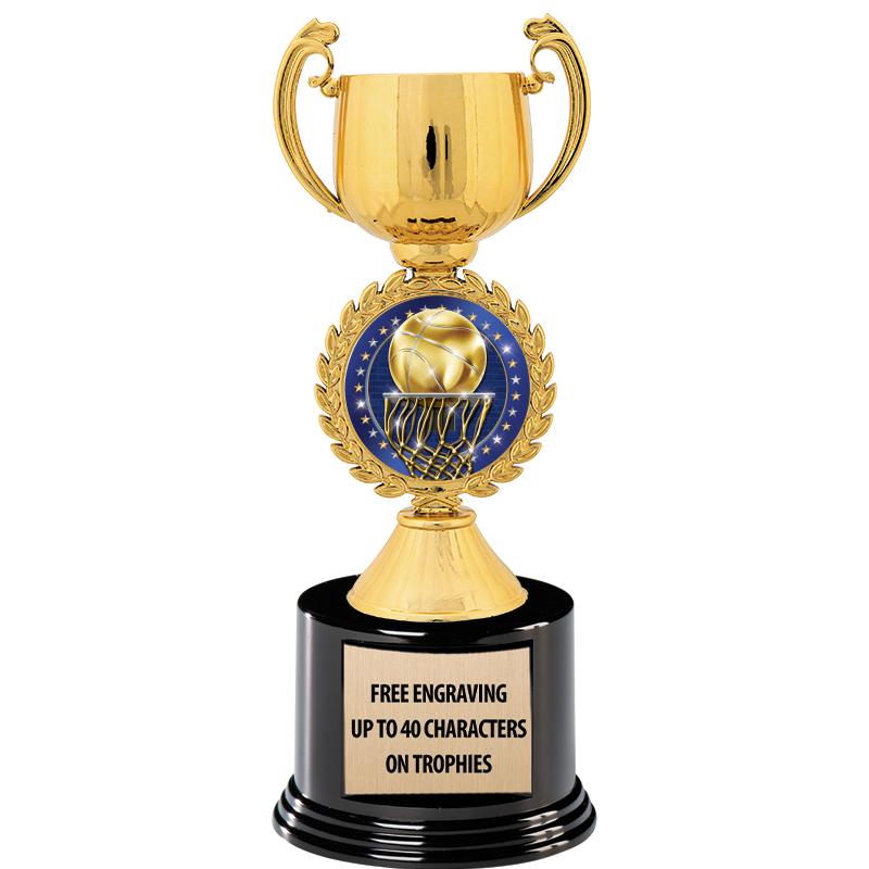 8.75" CHAPLET CUP GLD W/ RND B