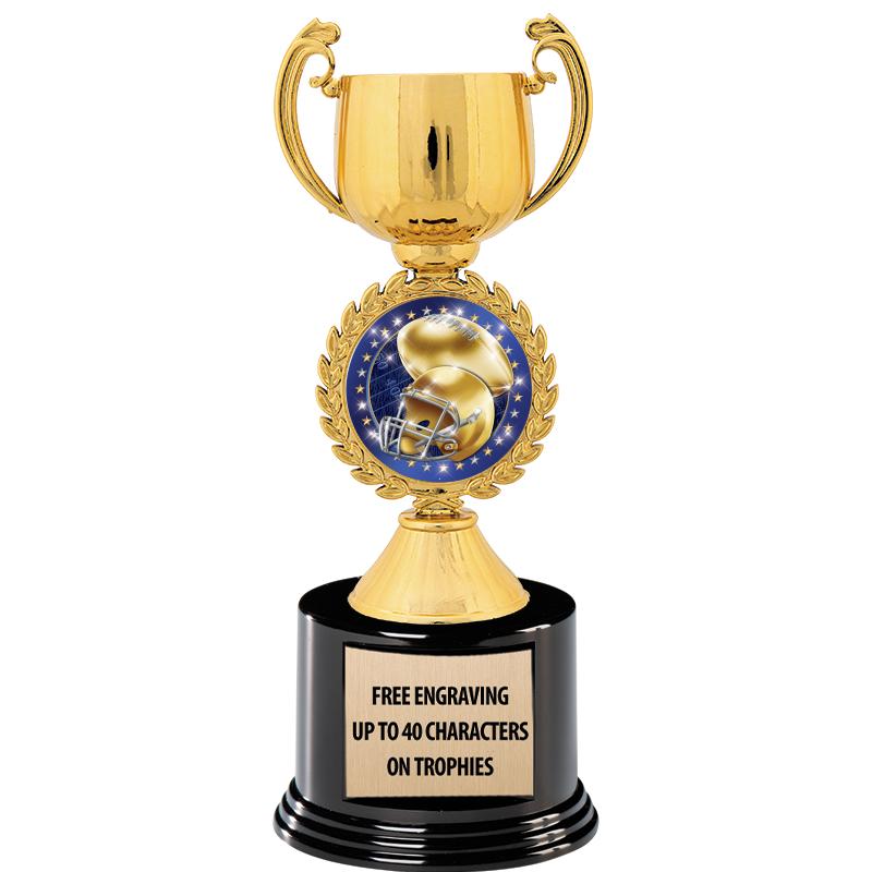 8.75" CHAPLET CUP GLD W/ RND B