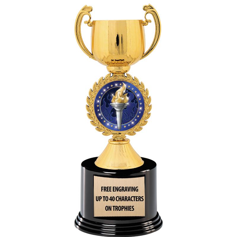 8.75" CHAPLET CUP GLD W/ RND B