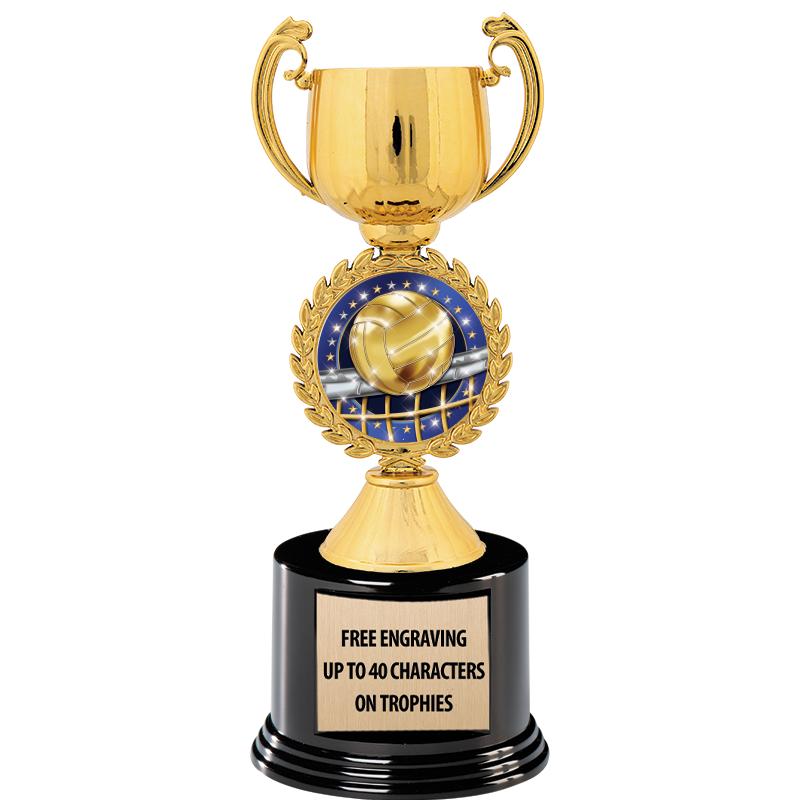 8.75" CHAPLET CUP GLD W/ RND B