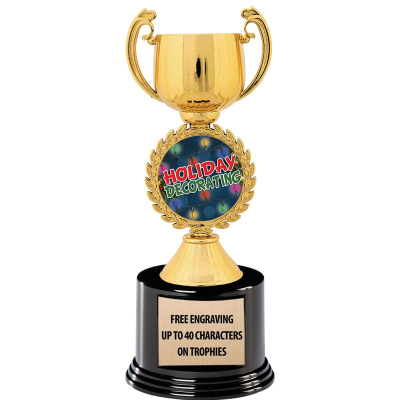 8.75" CHAPLET CUP GLD W/ RND B