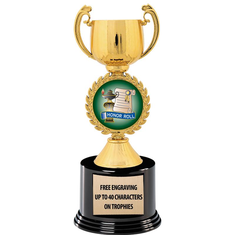 8.75" CHAPLET CUP GLD W/ RND B