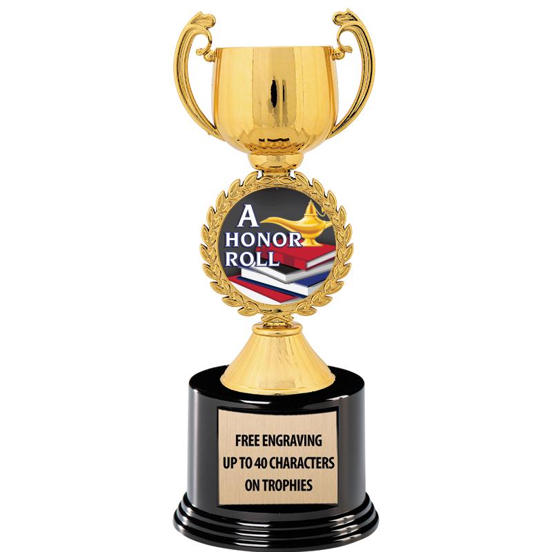 8.75" CHAPLET CUP GLD W/ RND B