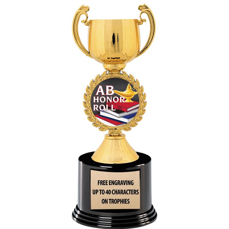 8.75" CHAPLET CUP GLD W/ RND B