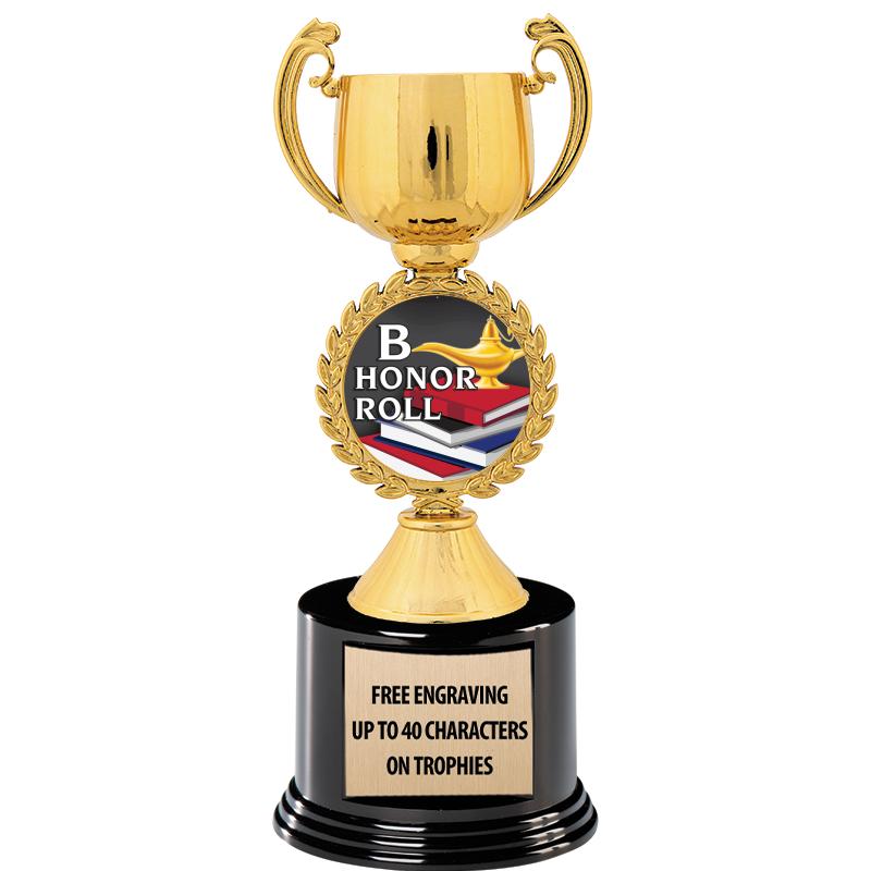 8.75" CHAPLET CUP GLD W/ RND B