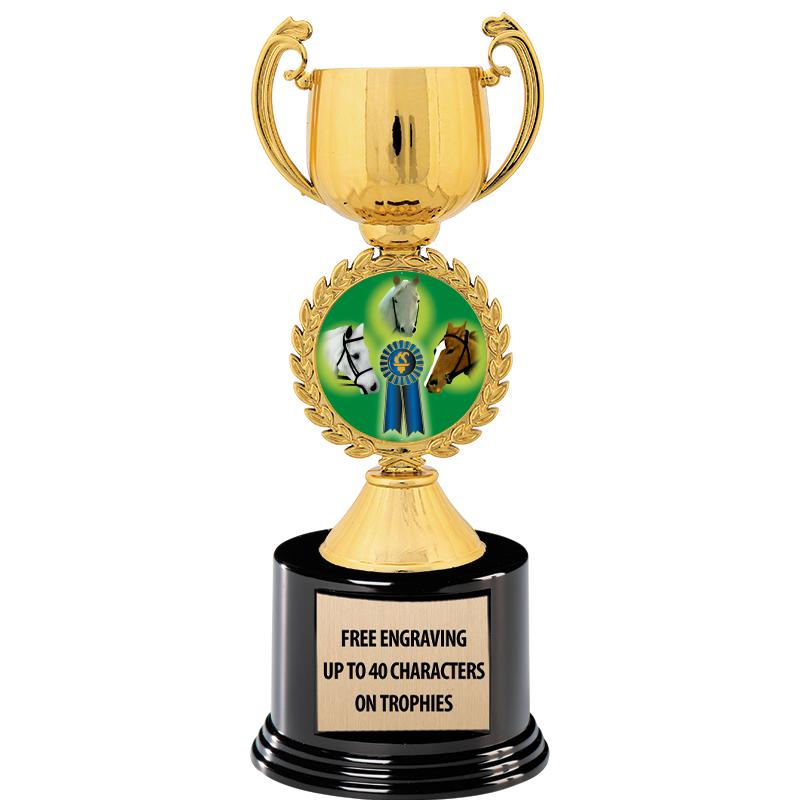 8.75" CHAPLET CUP GLD W/ RND B