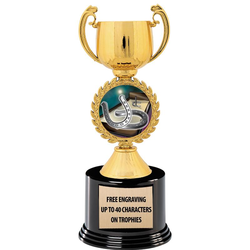 8.75" CHAPLET CUP GLD W/ RND B