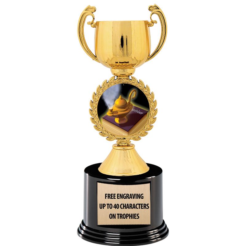 8.75" CHAPLET CUP GLD W/ RND B