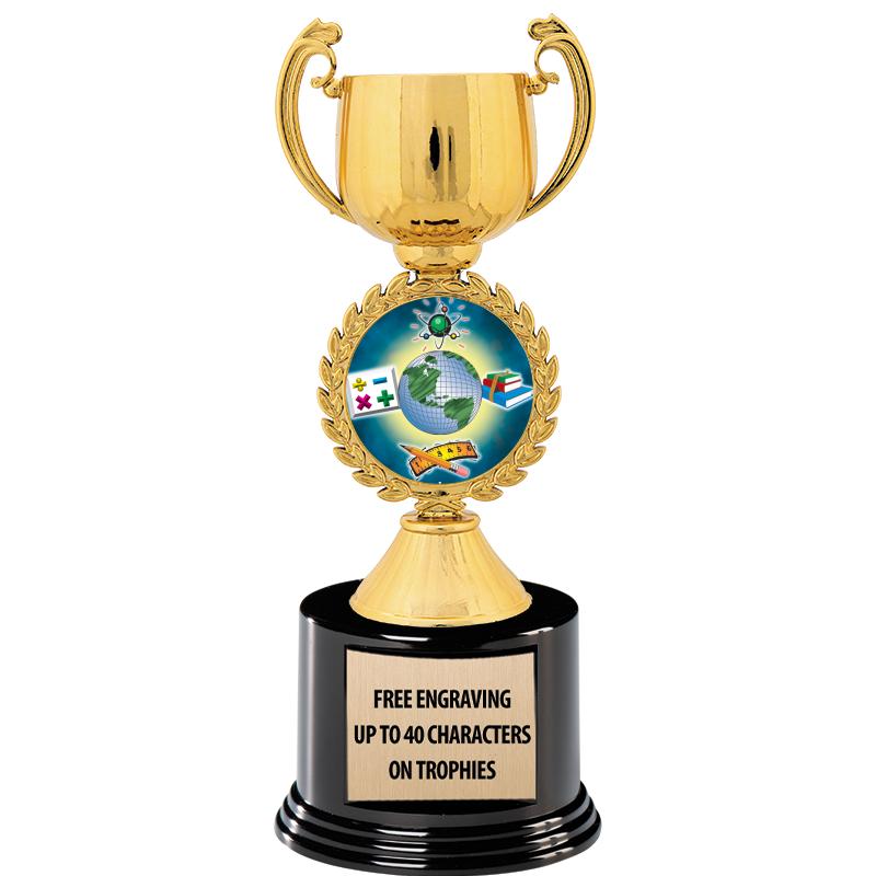 8.75" CHAPLET CUP GLD W/ RND B