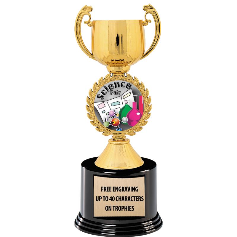 8.75" CHAPLET CUP GLD W/ RND B