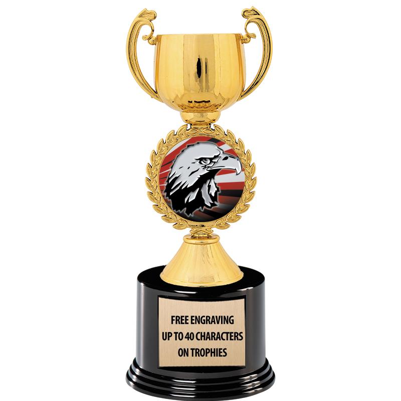 8.75" CHAPLET CUP GLD W/ RND B