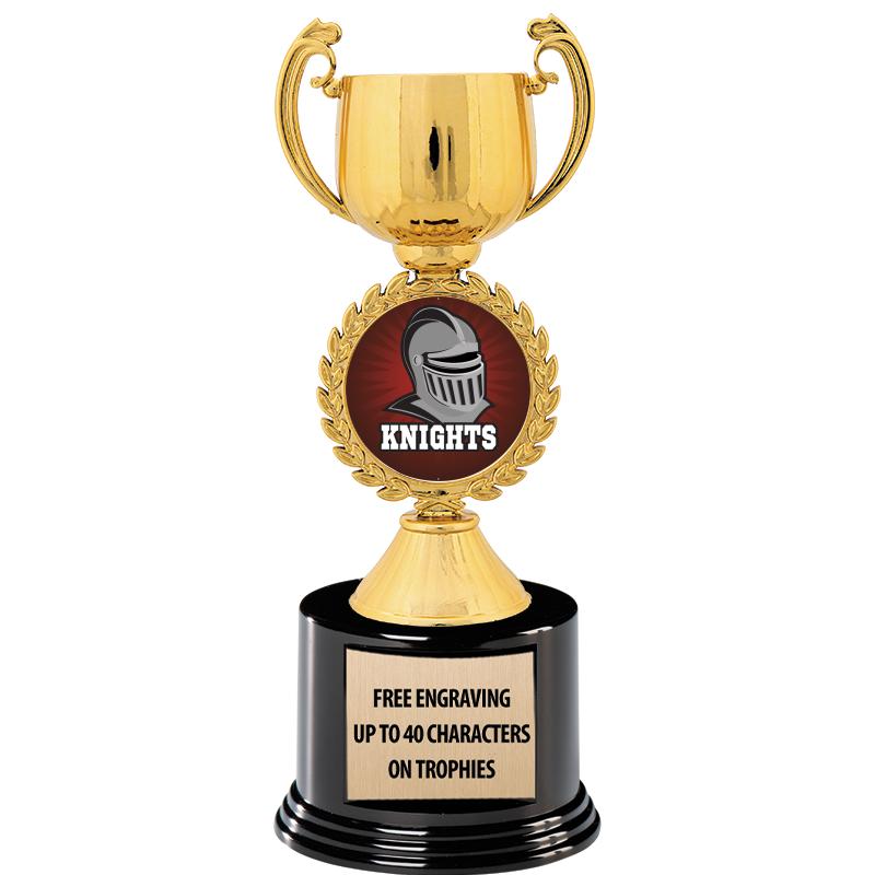 8.75" CHAPLET CUP GLD W/ RND B