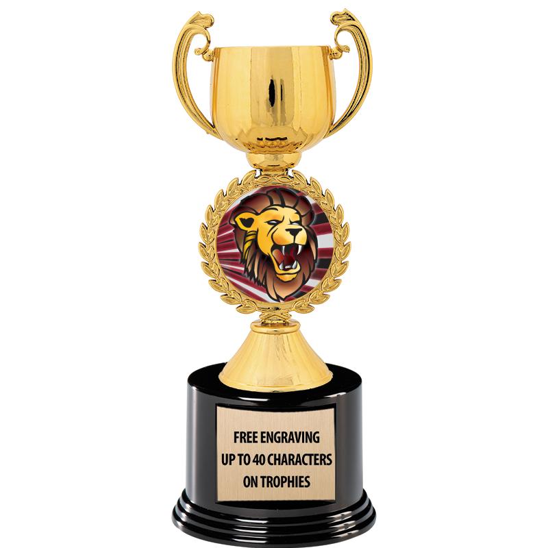 8.75" CHAPLET CUP GLD W/ RND B