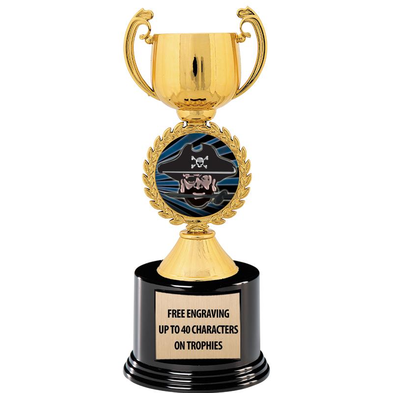 8.75" CHAPLET CUP GLD W/ RND B