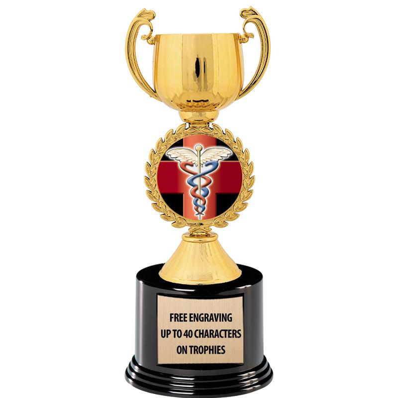 8.75" CHAPLET CUP GLD W/ RND B