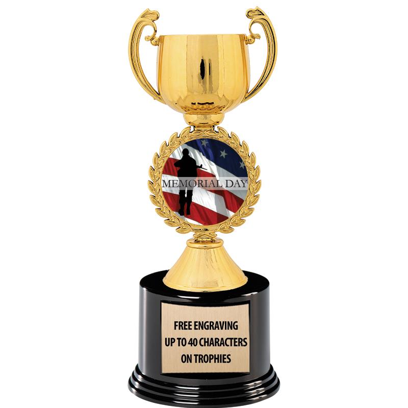 8.75" CHAPLET CUP GLD W/ RND B