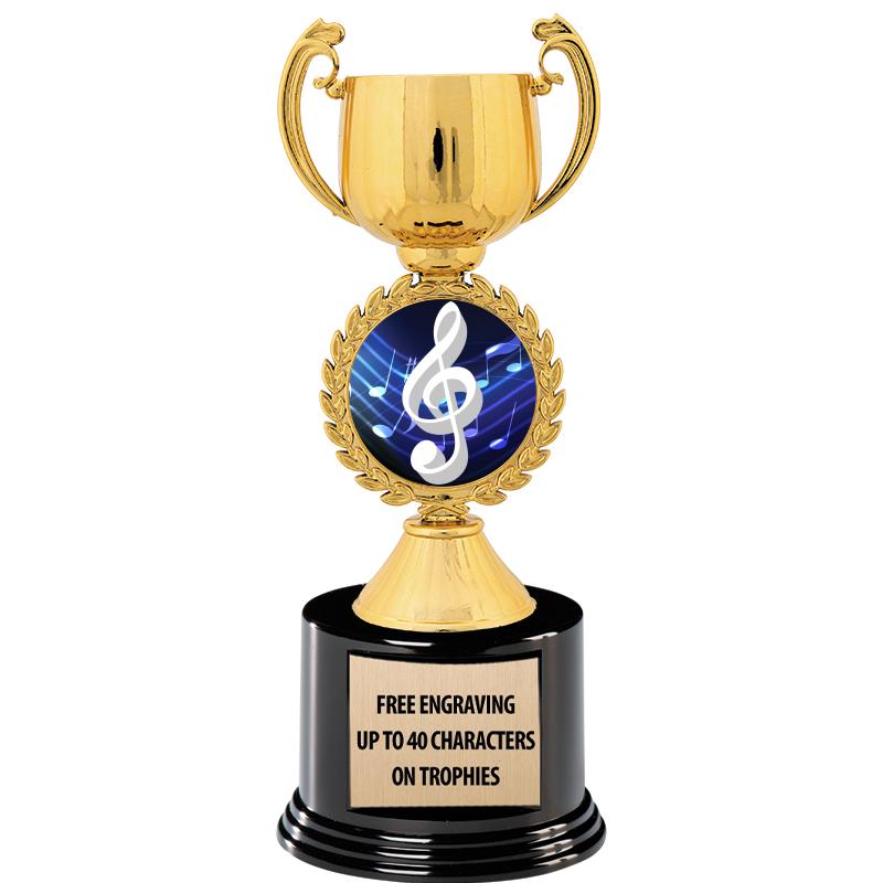 8.75" CHAPLET CUP GLD W/ RND B