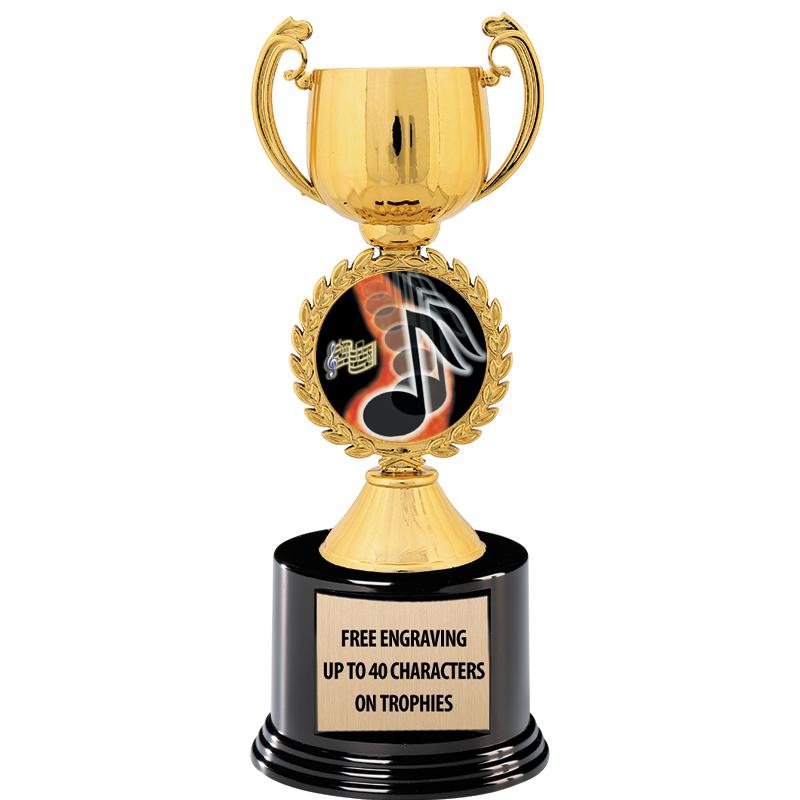 8.75" CHAPLET CUP GLD W/ RND B