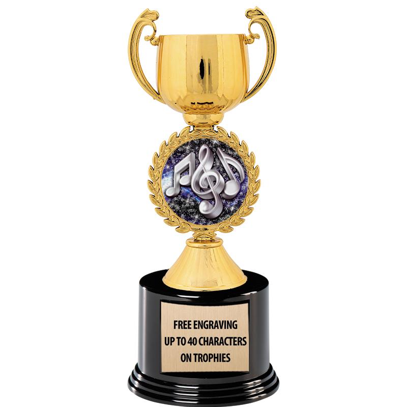 8.75" CHAPLET CUP GLD W/ RND B