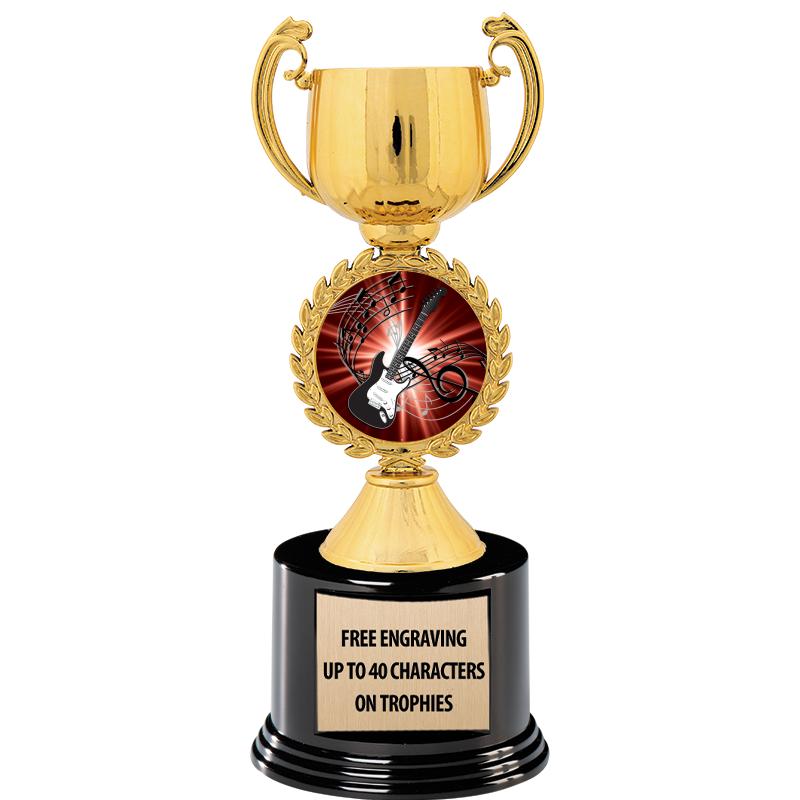 8.75" CHAPLET CUP GLD W/ RND B