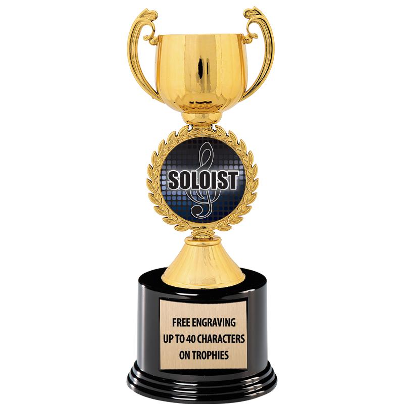 8.75" CHAPLET CUP GLD W/ RND B