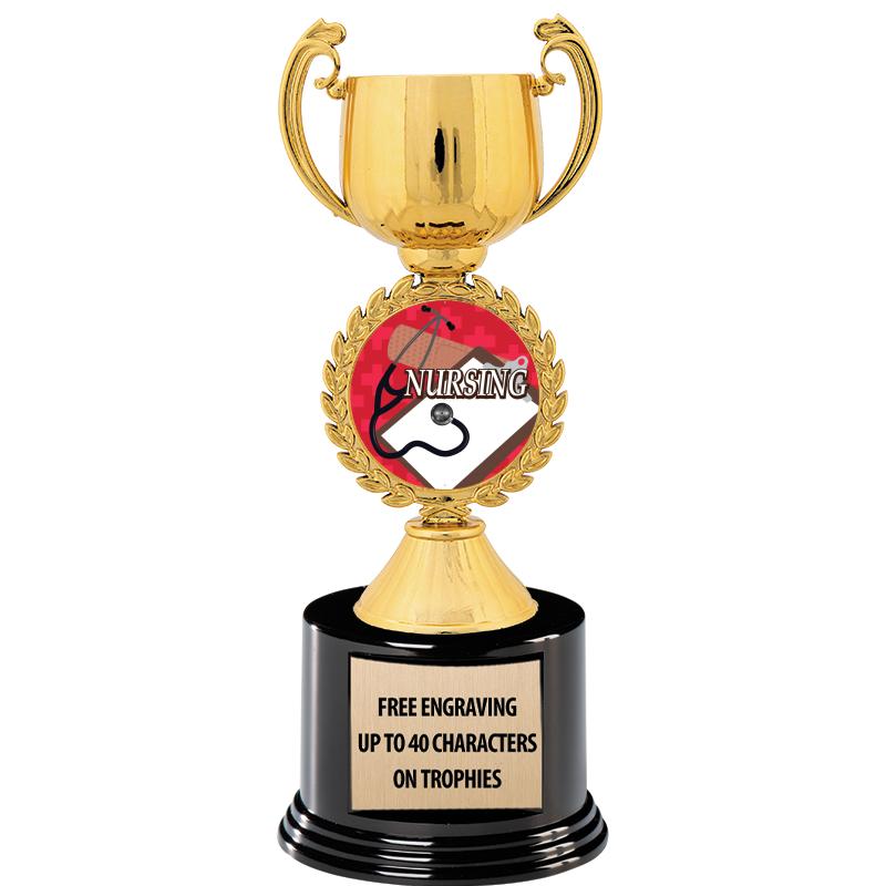 8.75" CHAPLET CUP GLD W/ RND B