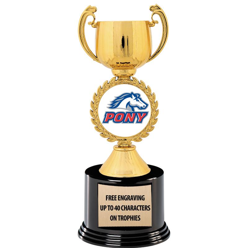 8.75" CHAPLET CUP GLD W/ RND B